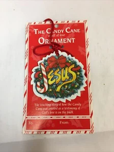 1995 Bob Siemon "Jesus" The Candy Cane A gift of Love Ornament Flat 3”x3”NEU - Bild 1 von 8