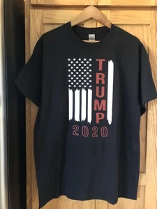 TRUMP 2020 TSHIRT by GILDAN 100% COTTON BLACK SIZE LARGE - Picture 1 of 4