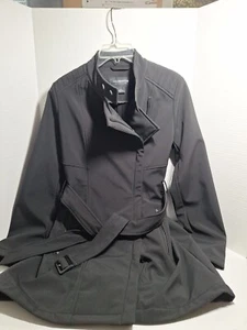 NWT!! Liz Claiborne Trench Coat, Women's Small, Black, Polyester Blend - Picture 1 of 5