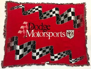 Dodge Motorsport Motor 48"x 40" Woven Tapestry Throw Blanket Fringe Northwest - Picture 1 of 11