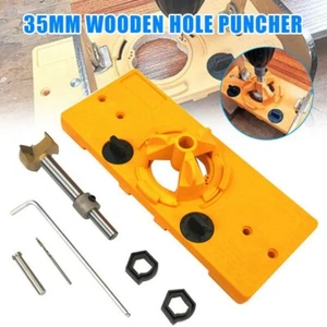 Cerniera 35 mm localizzatore foro maschera guida perforazione fai da te falegname set di strumenti per la lavorazione del legno - Foto 1 di 9