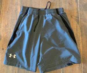 Under Armour Boy's Basketball Athletic Shorts Side Pockets Gray & Black Size: SM - Picture 1 of 7