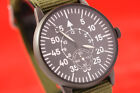 Vintage rosyjski zegarek pilota sił powietrznych w stylu II wojny światowej LACO Pobeda 2602 NOS CZARNY