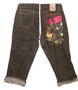Vintage Y2K G-Unit Blue Denim Embroidered  Hip Hop Capri Jeans 13 - Picture 1 of 7