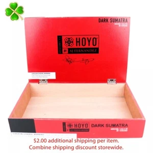 Caja de cigarros de madera Hoyo La Amistad Dark Sumatra Media Noche 11,75" x 6,5" x 2,25" - Imagen 1 de 12