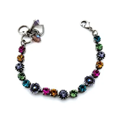 Pulsera Por Mariana Mujer Hermosa Aguamarina y Tanzanita Cristales Swarovski Foto 1 de 4