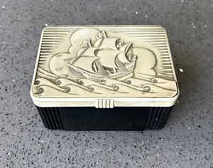 Vintage Art Deco Galeone Schmuckkästchen - Phenol Schmuckkästchen - Made in England - Bild 1 von 6