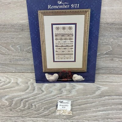 Just Nan Cross Stitch Pattern Remember 9/11 JN101 with Embellishments JNB62 - Image 1 of 4