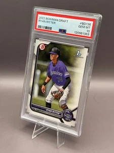 Ryan Ritter - 2022 1st Bowman Draft #BD-136 Prospect Colorado Rockies PSA 10 - Picture 1 of 2