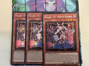 Yugioh 3x Maliss P White Rabbit Prismatic Secret Rare MP25-EN122 2025 1st Ed NM - Picture 1 of 1