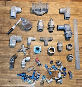 Hydraulic Pneumatic Hose Fittings Lot • Steel & Aluminum ☆USA - Picture 1 of 4