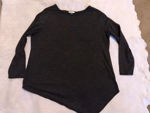 Ava & Viv Damen Bluse 3X Pullover Langarm Anthrazit Grau - Bild 1 von 2