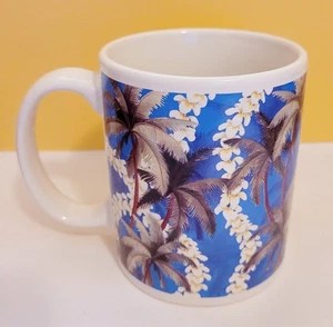 Plumeria Lei & Palms Island Treasures Hawaii 2006 Coffee Cup Mug Free Shipping - Picture 1 of 4