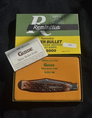 Cuchillo bala de plata Remington R1253 SB Guide-1992-hueso-EE. UU.- Foto 1 de 4