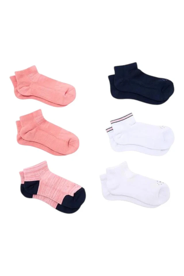 Paquete de 6 calcetines tobilleros de compresión de bambú Copper Life concha Foto 1 de 1