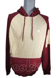 Cookies NWT Hoodie XL Coliseum Cream Burgundy Zip Pockets Zumiez Original Logo - Picture 1 of 8