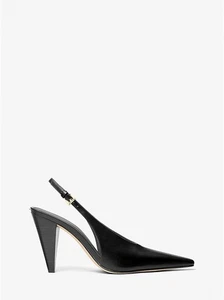 Neu Michael Michael Kors Electra Sling Pump Schwarz Leder Größe 6 Slingback - Bild 1 von 5