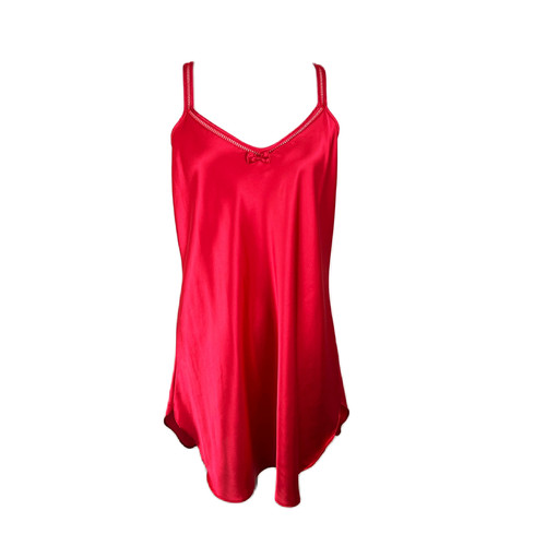 UNDERCOVER Abito slip Secret Treasures donna grande rosso lucido raso senza maniche camera da letto