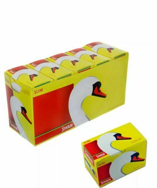 Swan Loose Slimline 6mm Cigarette Filter Tips - 10 Boxes x 165 Filter Tips