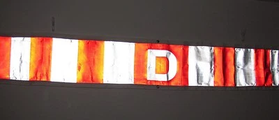 DEFLECTO DEFLECT-O OVERSIZE LOAD BANNER D Reflective Red White 96" x 12" Canada 6 Grommet