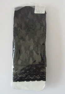 De Colección Fredericks of Hollywood Estilo 3163 100% Nylon Negro Rosa Encaje Muslo Alto 9-11 - Imagen 1 de 3