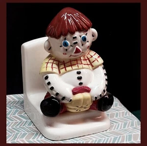 Ceramic Happy Clown "Pudgy Stuffed Doll" Bookend 7½" Tall = Works as SCULPTURE - Picture 1 of 8