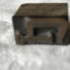 Miniature Vintage Printing Block, Wood And Metal,  Steel Clamp, 1. 1/8 By 3/8”