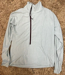 Oiselle Womens Size L Blue Lux Forward 1/2 Zip Sporty Asymmetrical Jacket (K9) - Picture 1 of 6