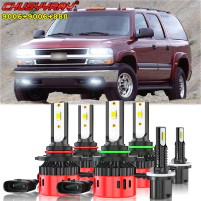 Para For Chevy Tahoe Suburban 1500 2500 2001-2006 faro + bombillas antiniebla - Image 1 of 4