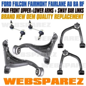 FRONT UPPER LOWER Control Arms +Sway Bar Link KIT for FORD FALCON AU2 BA BF L+R - Picture 1 of 1