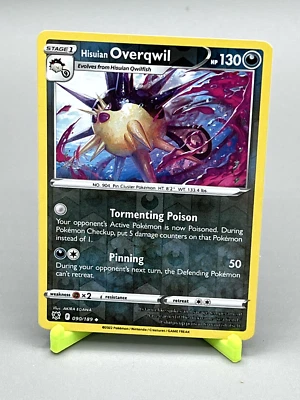 Hisuian Overqwil 090/189 Rev Holo Pokemon SWSH10 Astral Radiance LP Condition - Image 1 of 2