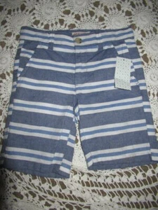 nwt Penguin blue stripe chambray flat front shorts boys 5 free ship USA - Picture 1 of 2
