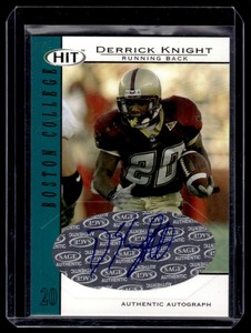 2004 SAGE HIT Autographs Emerald Derrick Knight Auto Boston College Eagles #A20