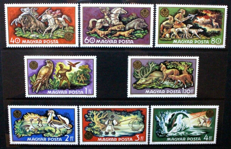 HUNGARY 1971 World Hunting Exhibition Budapest. Set of 8. MNH. SG2583/2590. - Image 1 of 1
