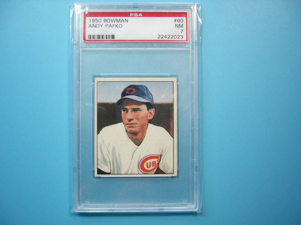 Tarjeta de béisbol 1950 Bowman MLB #60 Andy Pafko PSA 7 casi nueva ¡¡nueva nítida!! Bowman GL '50 Foto 1 de 4