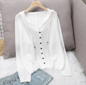 Hot Womens Cardigan Very Ladies Knitted Top Thin Long Sleeve Hooded Size 8-20 - Picture 1 of 29