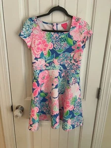 NWOT Lilly Pulitzer Girl’s Peony For Your Thoughts Arya Floral Dress Size 16 - Picture 1 of 5