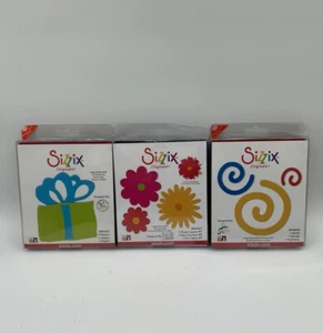 SIZZIX Originals Die Lot Present 655020 Flower 654982 Spirals 654989 Scrapbook - Picture 1 of 2