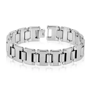 NEW 16 MM WIDE BIKER TUNGSTEN CARBIDE MEN'S BRACELET (TUC 006) - FREE SHIPPING! - Picture 1 of 7