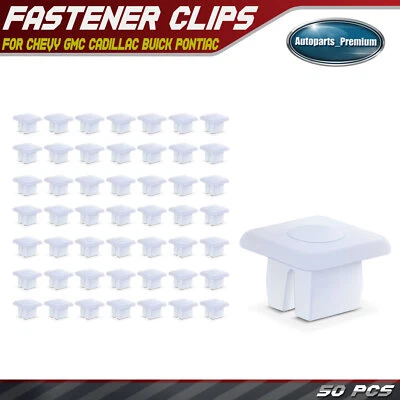 50 piezas 1/4 pulg. (#14) Clip de soporte de tuerca de matrícula de tornillo para Chevy GMC Cadillac Foto 1 de 4