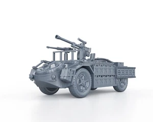 WWII ITALIAN - CAMIONETTA AS42 SPA VIBERTI - 1/56 1/72 1/87 1/100 3D PRINTED - Imagen 1 de 4