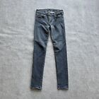 7 For All Mankind Womens Skinny Jeans 28 Gray Classic Rock High Rise Wash Dark