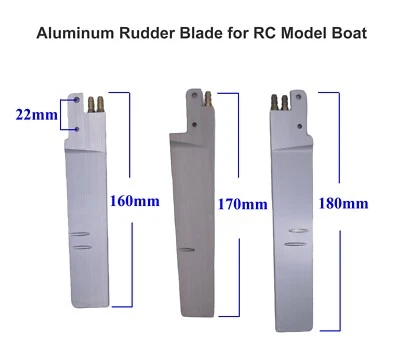 Height 160mm 170mm 180mm Large Alloy Rudder Blade for RC Model Boats - Image 1 of 3