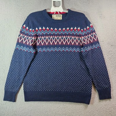 Suéter Urban Pipeline Hombre Grande Mezcla de Lana Geométrico Fair Isle Azul Marino Foto 1 de 4