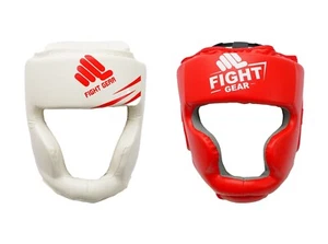 Protector de cabeza de boxeo de cuero PU Muka MMA Kickboxing entrenamiento equipo de protección para la cabeza - Imagen 1 de 22