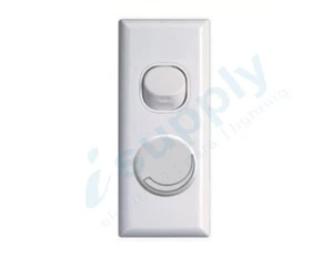 Universal Dimmer Light Switch White Architrave 450W Suits LED - Picture 1 of 2