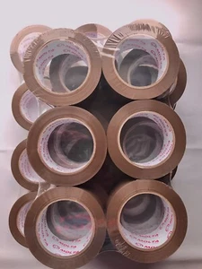 6 ROLLEN 48 mm x 132m BRAUN BUFF PAKET PACKBAND BOX VERSIEGELUNGSROLLEN - Bild 1 von 3
