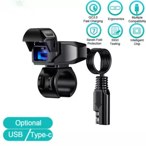 Enchufe cargador SAE a USB impermeable carga rápida QC 3.0 USB tipo C motocicleta - Imagen 1 de 11