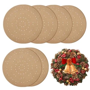 6 Pack 10 Inch Wreath Boards Wreath Forms Wreath Frames with Holes for Deco - Picture 1 of 7