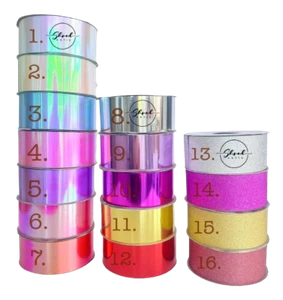 ShredAstic POLY RIBBON IRIDESCENT METALLIC GLITTER 50mm 2inch wide - cut lengths - Picture 1 of 32